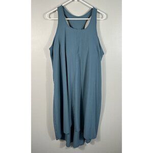 Halara Dress Women Large Blue Breezeful Racer Back Midi Quick Dry